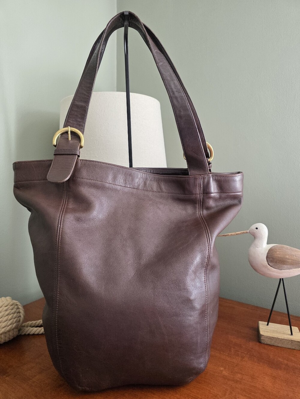 Coach 4082 Soho XL Duffle Tote Mahogany Brown Leather Shoulder Bag Y2K